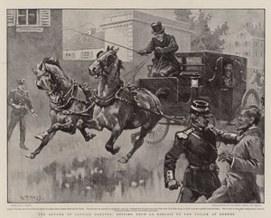 レンヌのラ・ルブレから刑務所まで運転するドレイファス大尉の帰還 作： William T. Maud